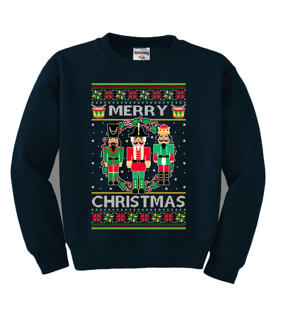 Merry Christmas Nutcrackers Christmas Unisex Boys Girls Crewneck Graphic Sweatshirt