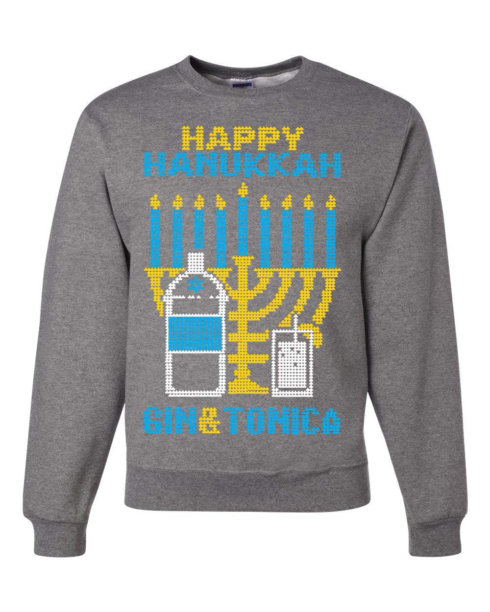 Hanukkah Imagine If Your Phone Battery was Low but Lasted 8 Days Hanukkah Unisex Crewneck Graphic Sweatshirt