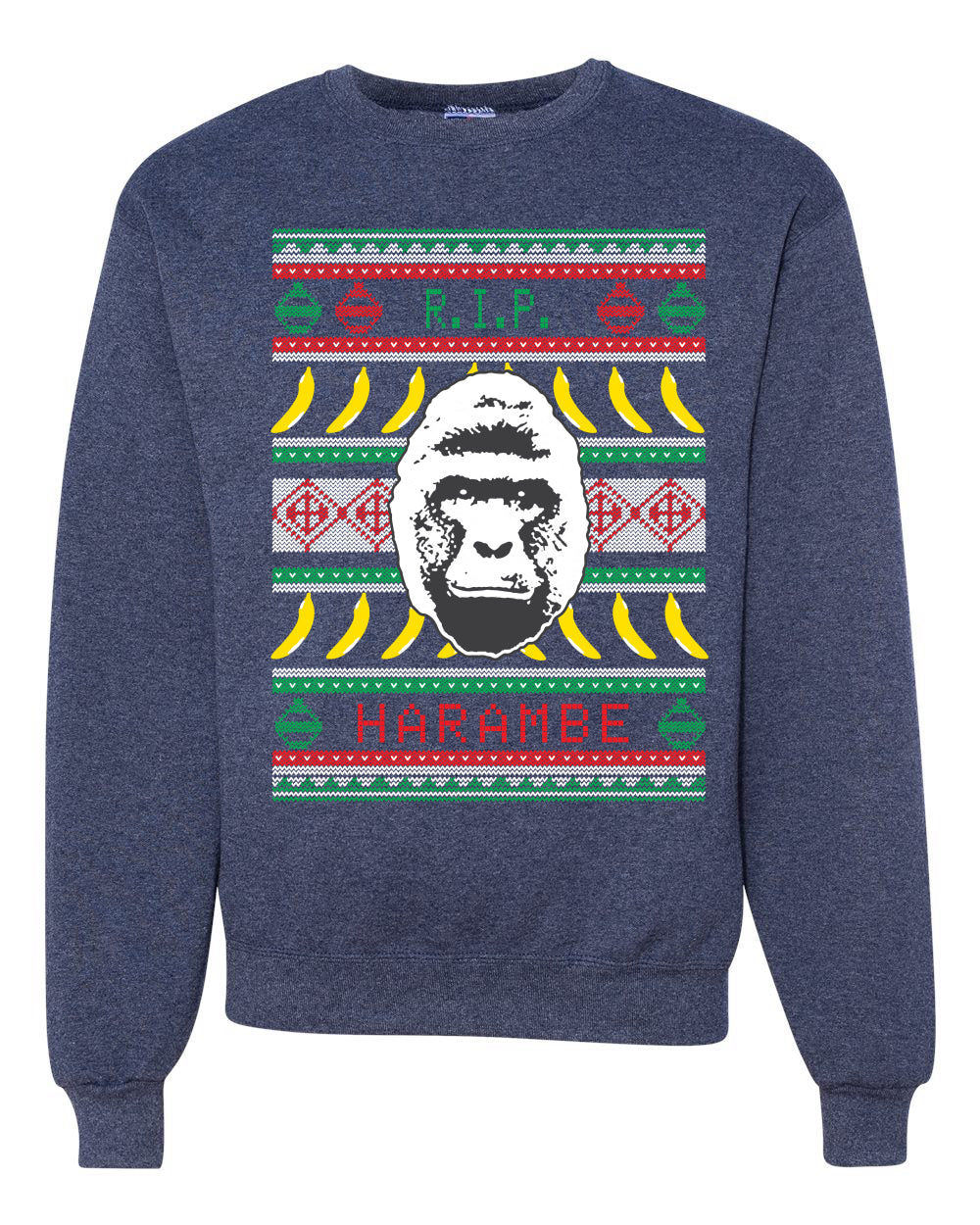 Harambe R.I.P | RIP Christmas Unisex Crewneck Graphic Sweatshirt