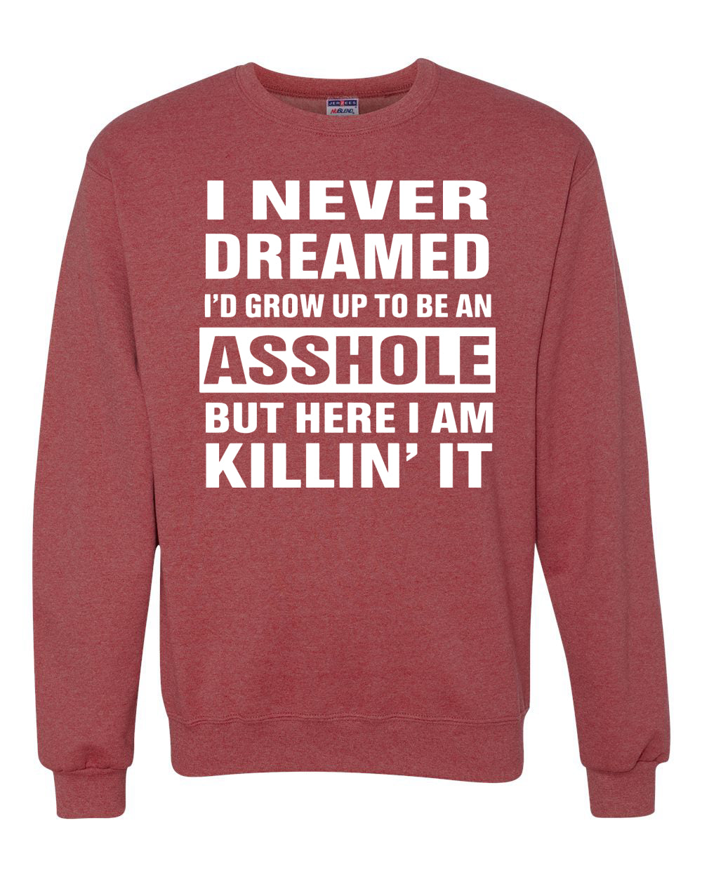 I Never Dreamed I'd Grow Up to be an Asshole Political Unisex Crewneck Graphic Sweatshirt