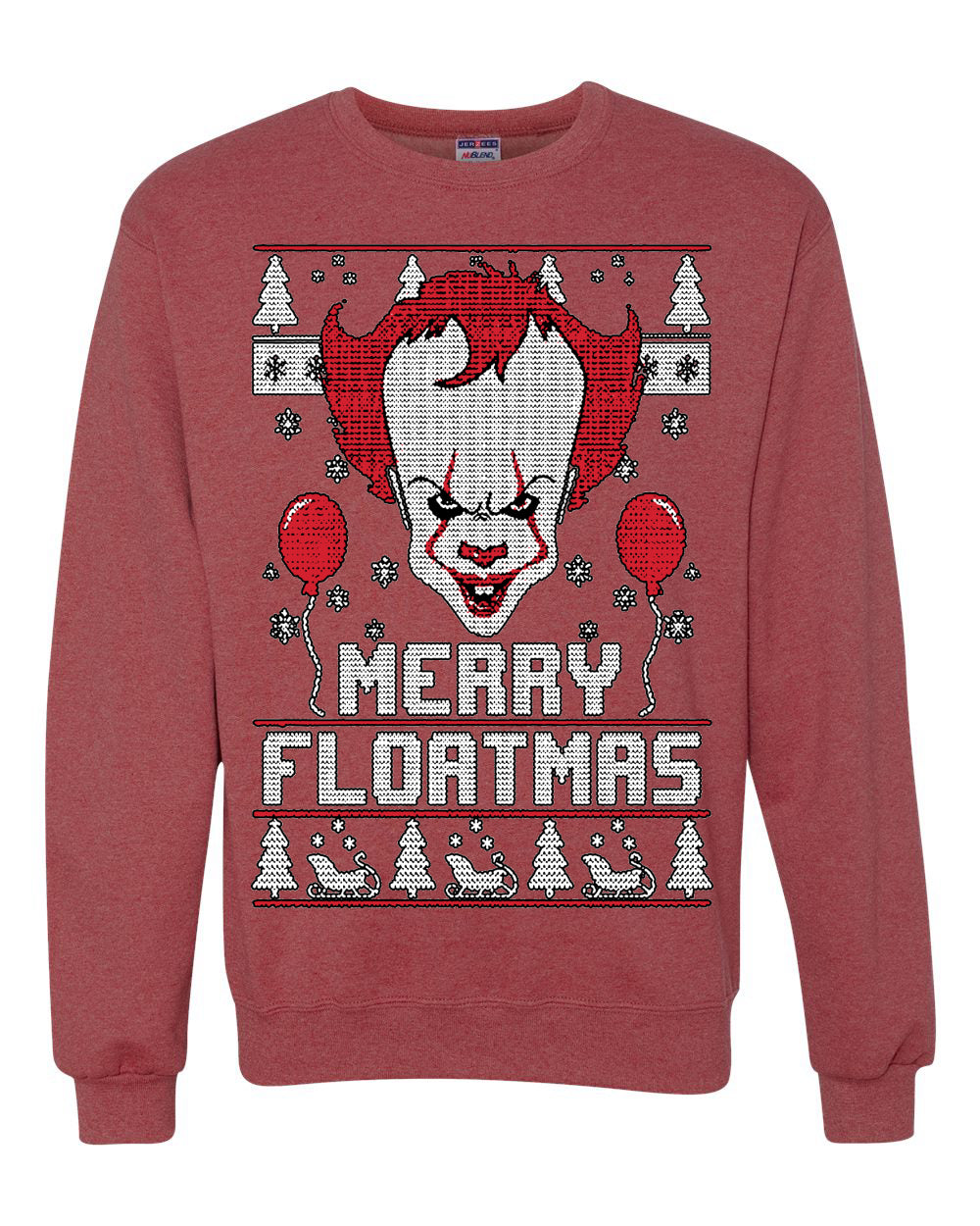 Merry Floatmas | IT Clown Christmas Unisex Crewneck Graphic Sweatshirt