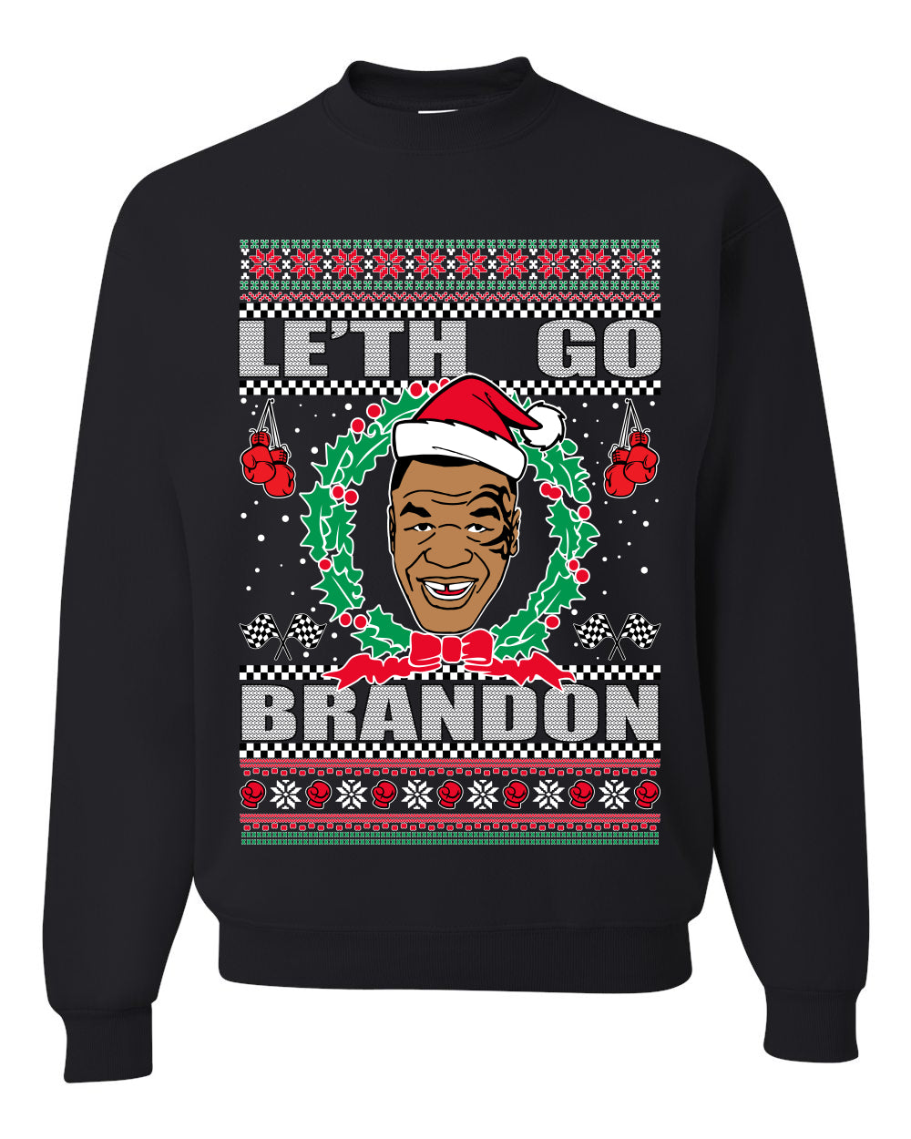 Le'th Go Brandon Ugly Christmas Sweater Unisex Crewneck Graphic Sweatshirt