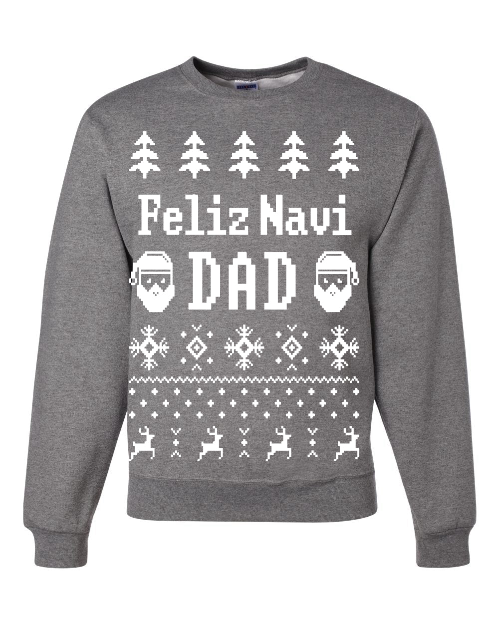Feliz Navidad Merry Ugly Christmas Sweater Unisex Crewneck Graphic Sweatshirt