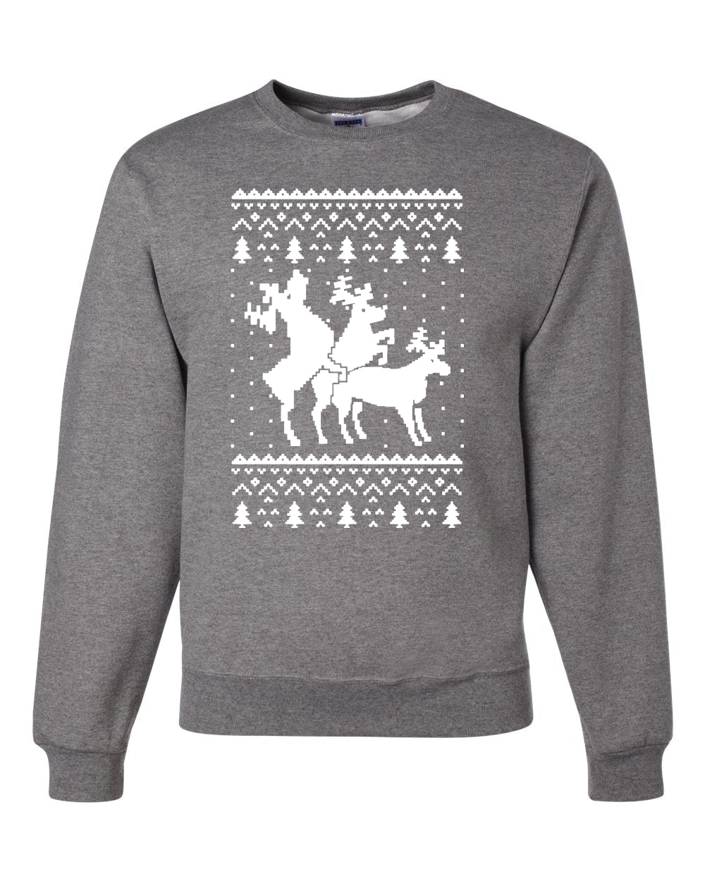 Humping Deers Merry Ugly Christmas Sweater Unisex Crewneck Graphic Sweatshirt