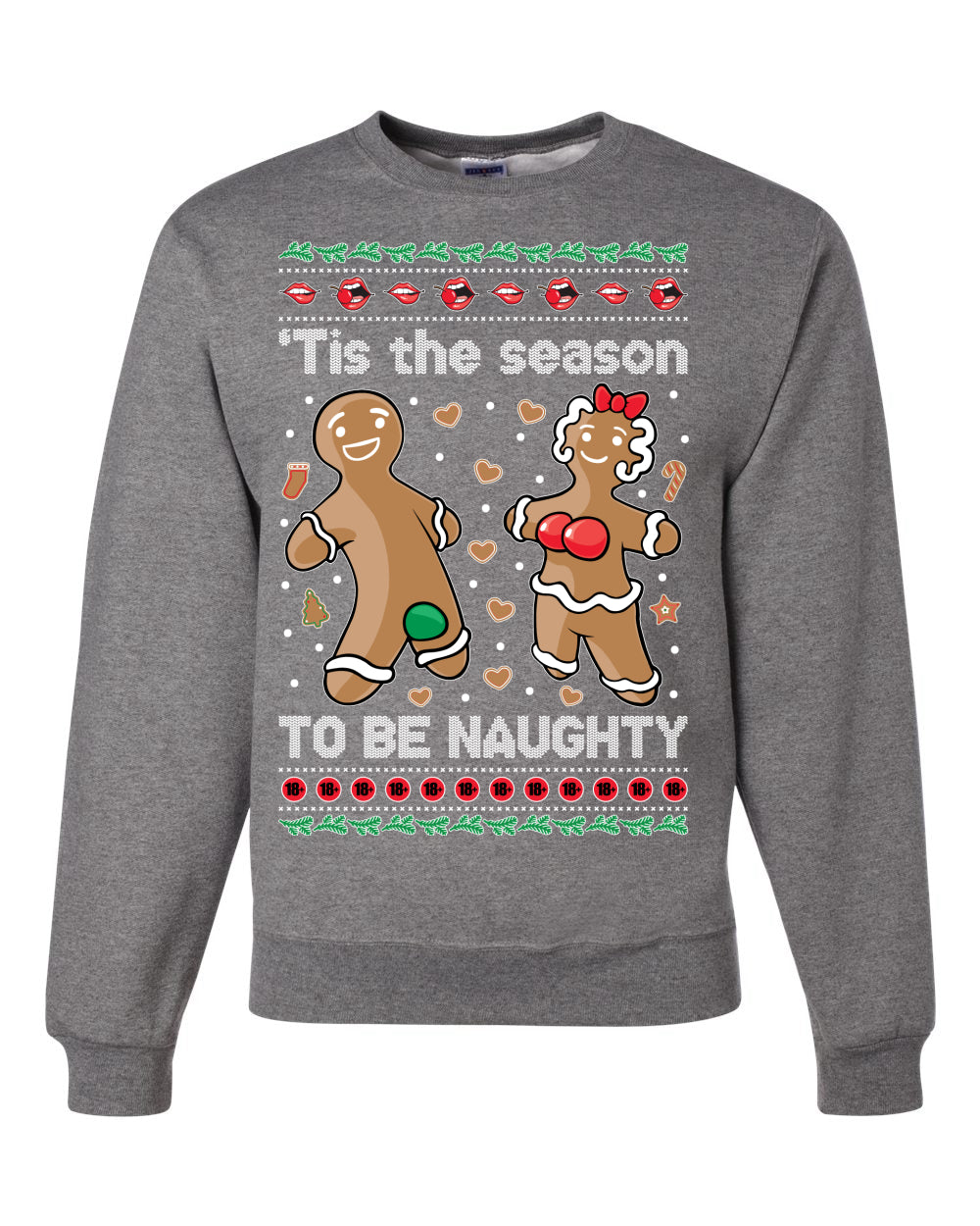 Tis Season to get Naughty Xmas Merry Ugly Christmas Sweater Unisex Crewneck Graphic Sweatshirt