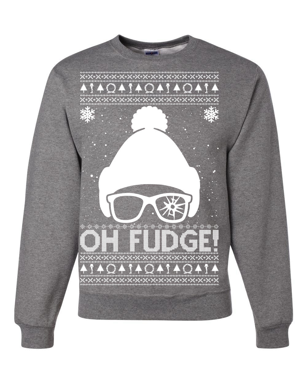 Oh Fudge Funny Movie Meme Ugly Christmas Sweater Unisex Crewneck Graphic Sweatshirt