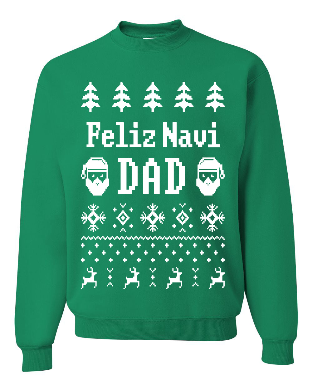 Feliz Navidad Merry Ugly Christmas Sweater Unisex Crewneck Graphic Sweatshirt