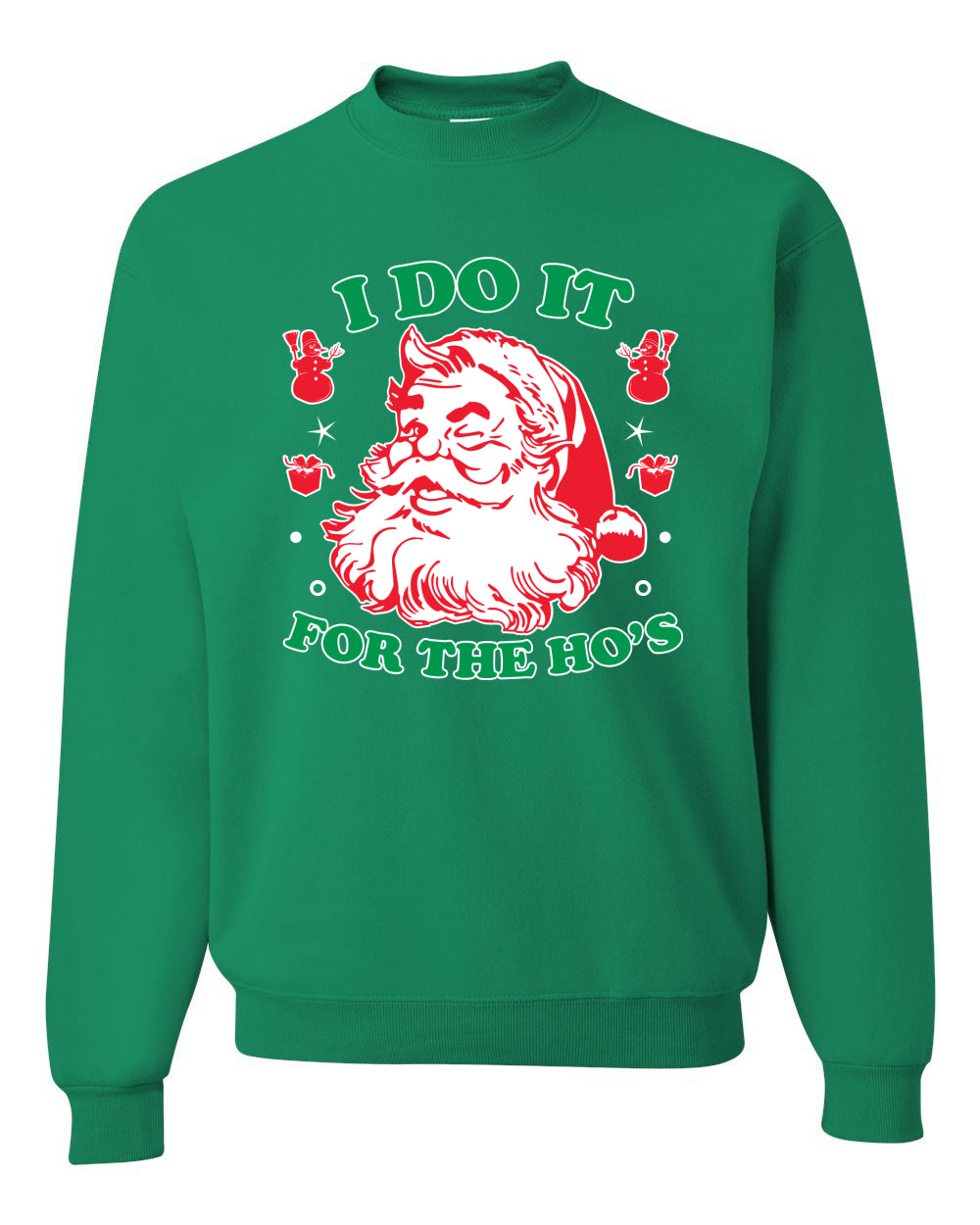 I Do it for the Hos Xmas Merry Christmas Unisex Crewneck Graphic Sweatshirt