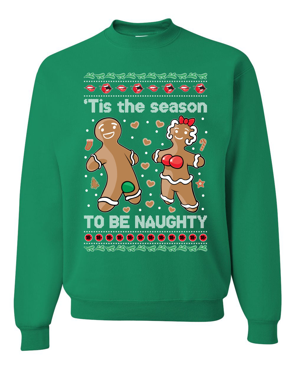 Tis Season to get Naughty Xmas Merry Ugly Christmas Sweater Unisex Crewneck Graphic Sweatshirt