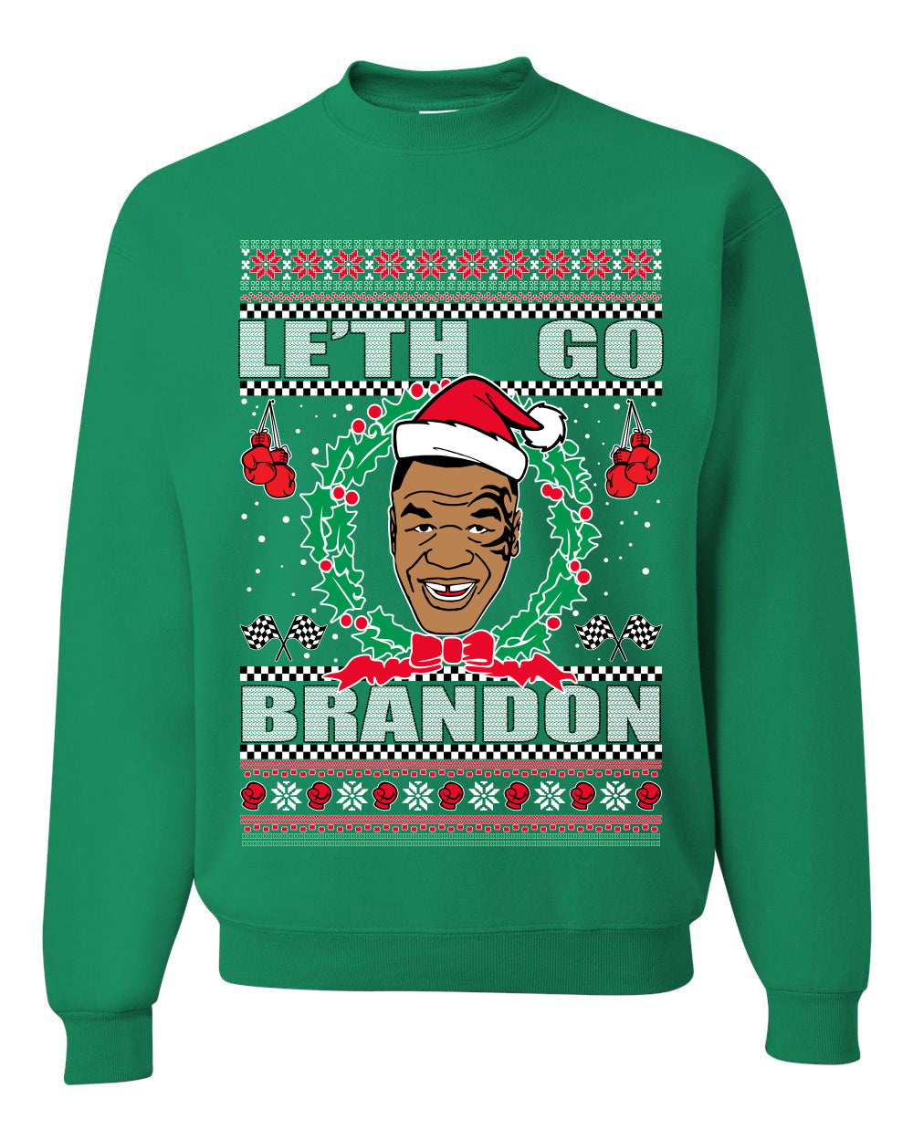Le'th Go Brandon Ugly Christmas Sweater Unisex Crewneck Graphic Sweatshirt