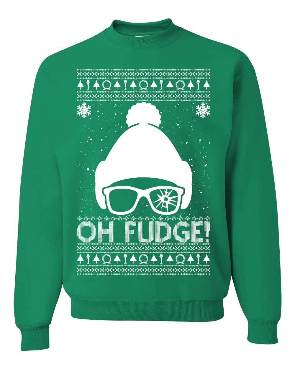 Oh Fudge Funny Movie Meme Ugly Christmas Sweater Unisex Crewneck Graphic Sweatshirt