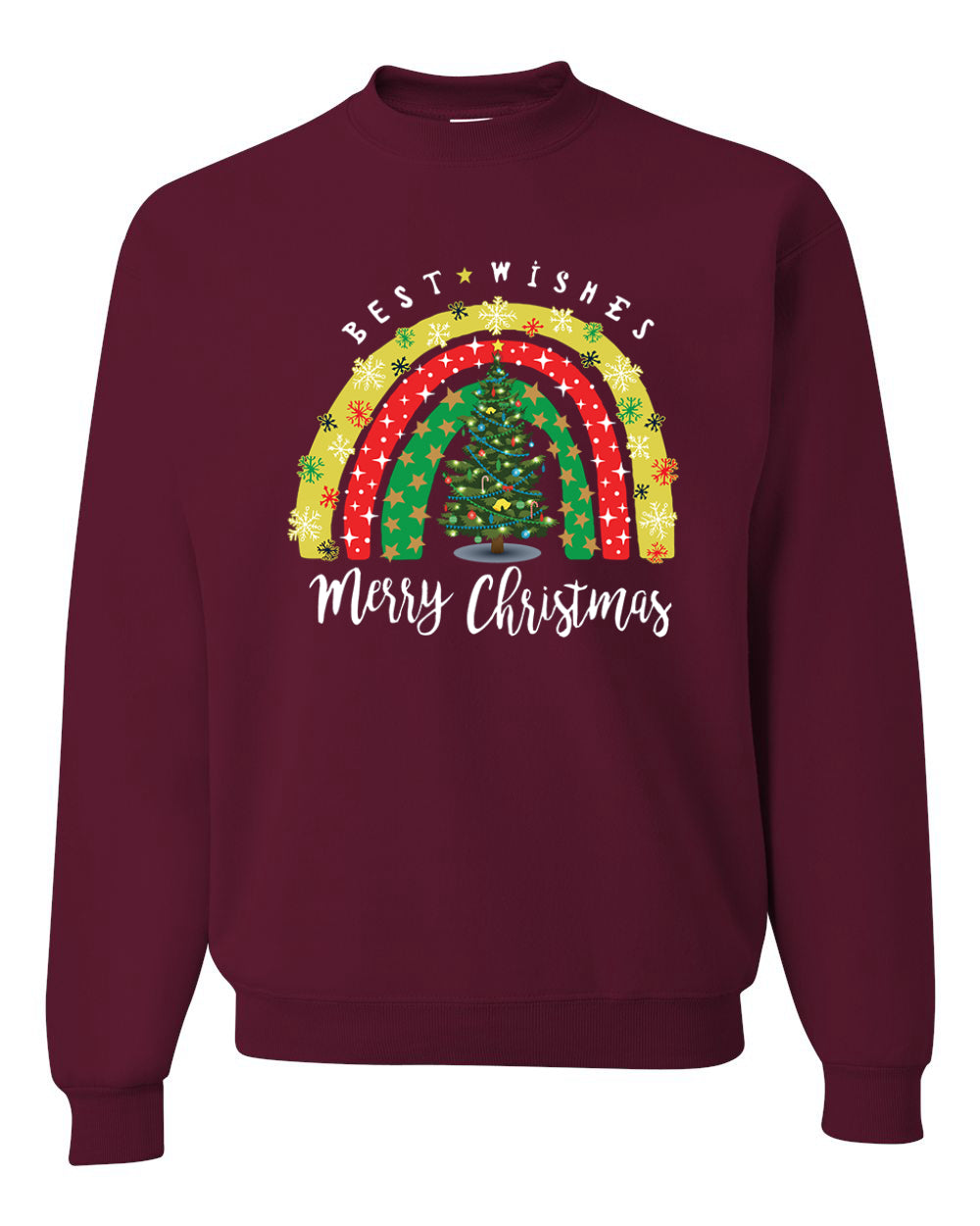 Merry Merry Christmas Best Wishes Merry Christmas Unisex Crewneck Graphic Sweatshirt