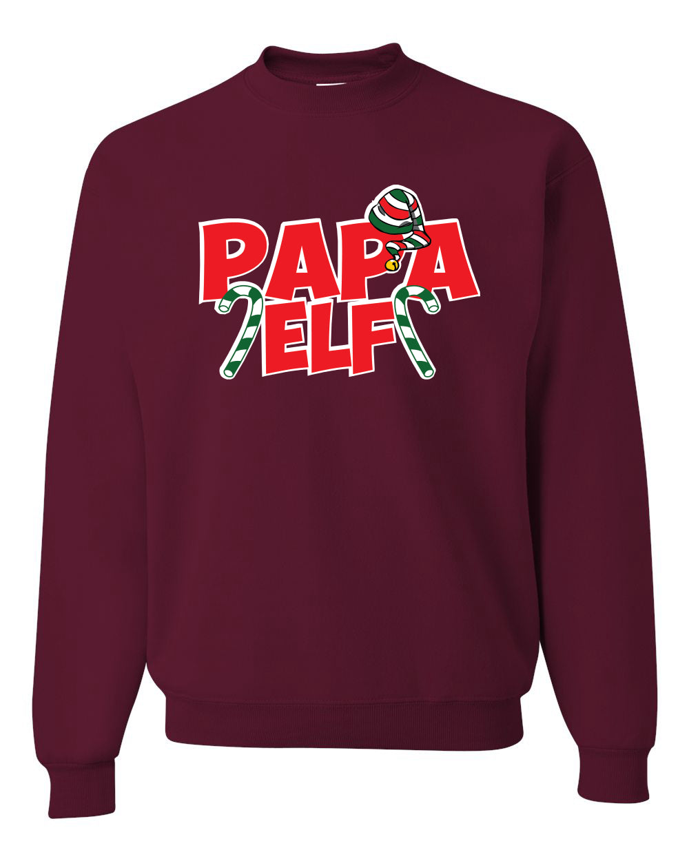 Papa Elf Merry Christmas Unisex Crewneck Graphic Sweatshirt