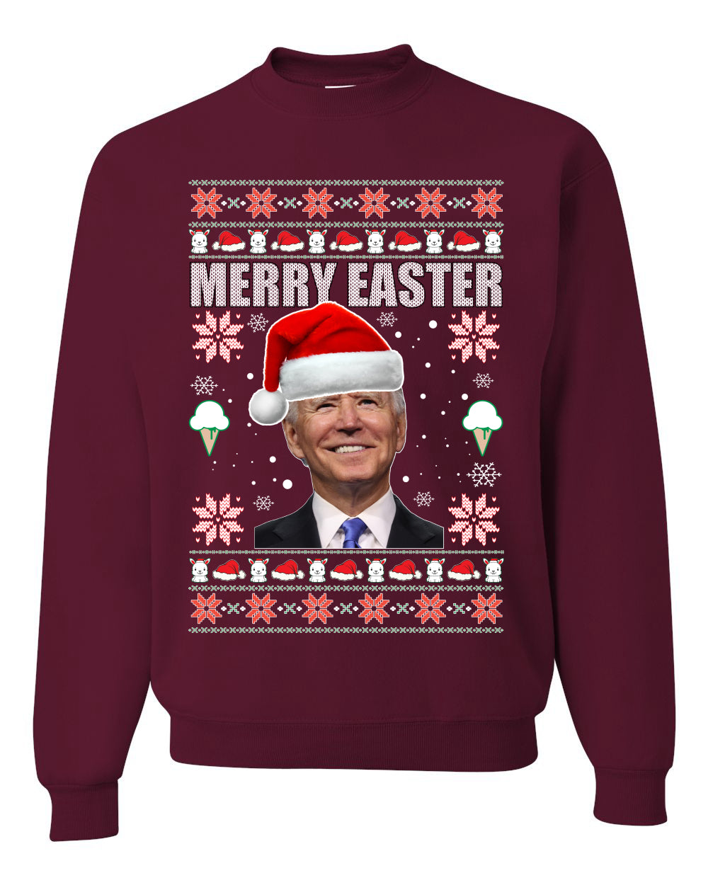 Merry Easter Merry Ugly Christmas Sweater Unisex Crewneck Graphic Sweatshirt