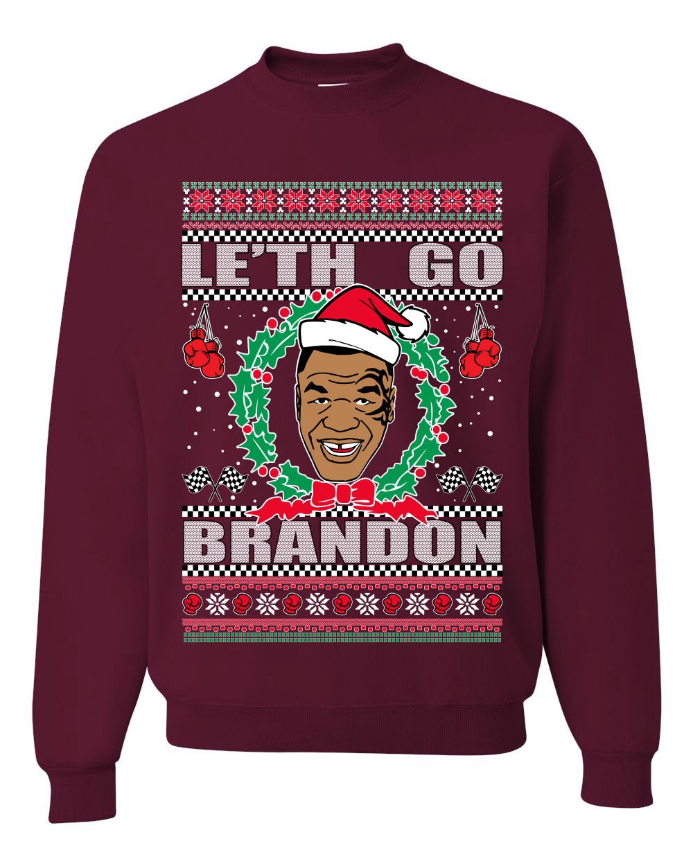 Le'th Go Brandon Ugly Christmas Sweater Unisex Crewneck Graphic Sweatshirt