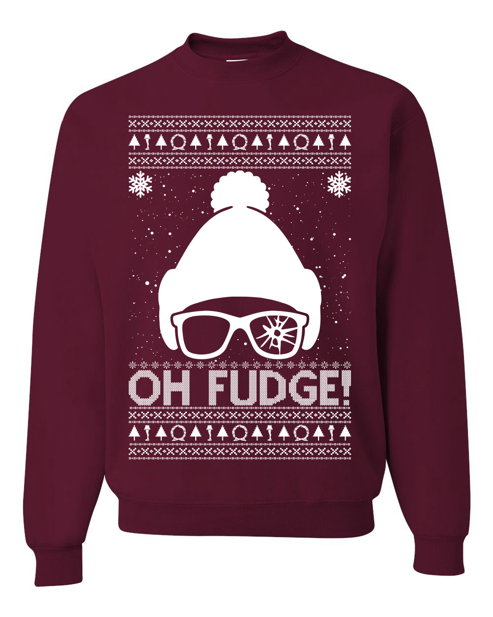 Oh Fudge Funny Movie Meme Ugly Christmas Sweater Unisex Crewneck Graphic Sweatshirt