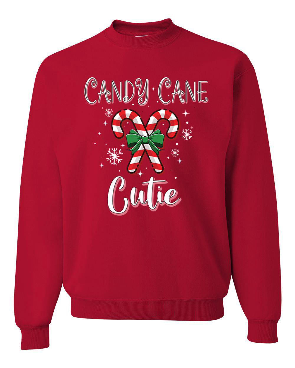Candy Cane Cutie Merry Christmas Unisex Crewneck Graphic Sweatshirt