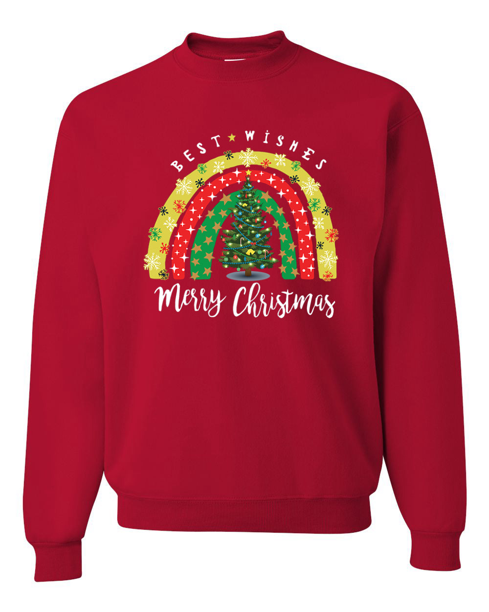 Merry Merry Christmas Best Wishes Merry Christmas Unisex Crewneck Graphic Sweatshirt