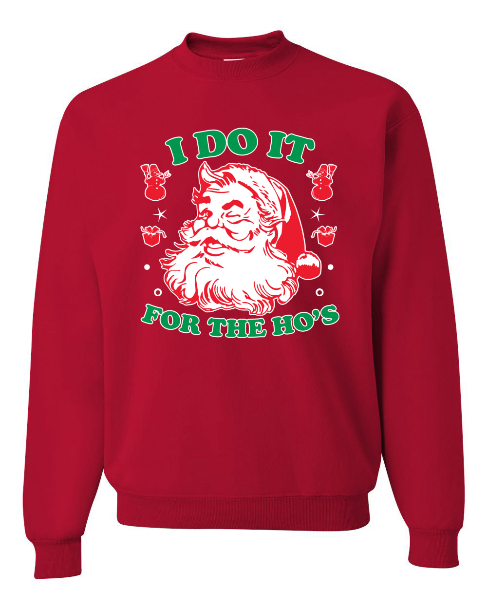 I Do it for the Hos Xmas Merry Christmas Unisex Crewneck Graphic Sweatshirt