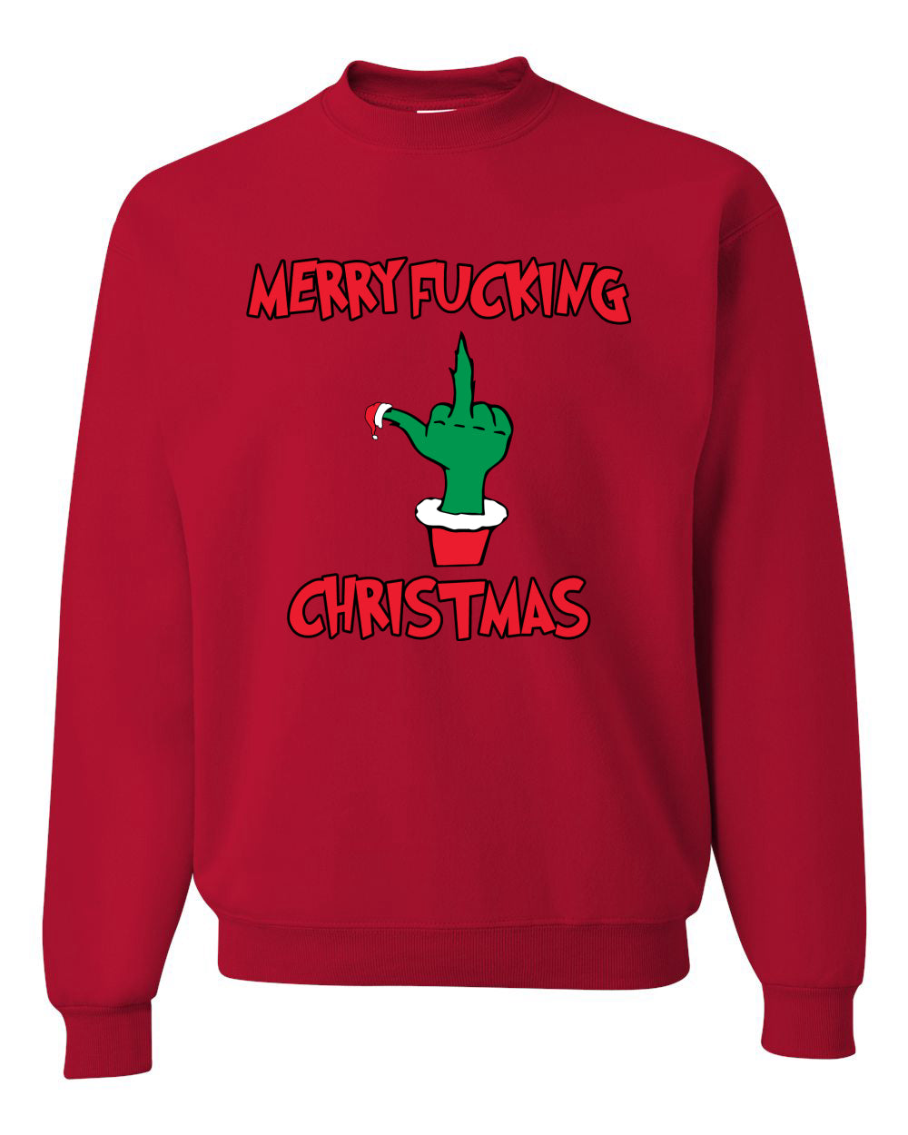 Merry Fucking Christmas Ugly Christmas Sweater Unisex Crewneck Graphic Sweatshirt