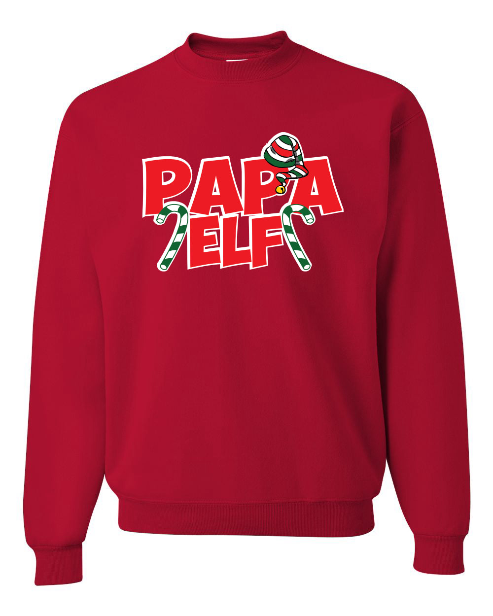 Papa Elf Merry Christmas Unisex Crewneck Graphic Sweatshirt