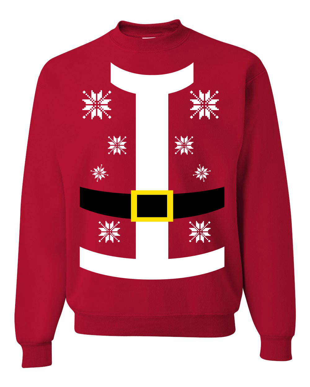 Jolly Santa Suit Winter Candy Cane Merry Ugly Christmas Sweater Unisex Crewneck Graphic Sweatshirt