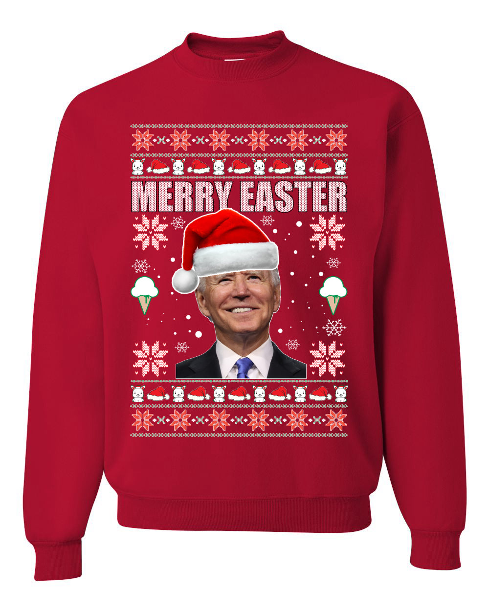Merry Easter Merry Ugly Christmas Sweater Unisex Crewneck Graphic Sweatshirt