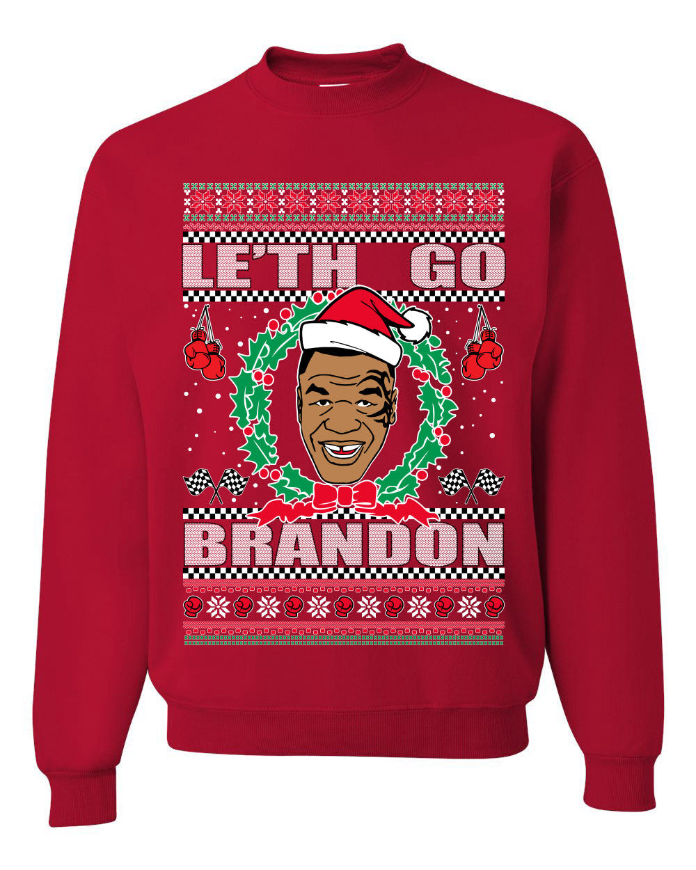 Le'th Go Brandon Ugly Christmas Sweater Unisex Crewneck Graphic Sweatshirt