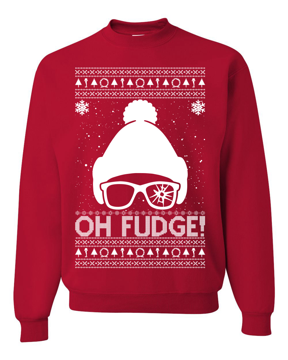 Oh Fudge Funny Movie Meme Ugly Christmas Sweater Unisex Crewneck Graphic Sweatshirt