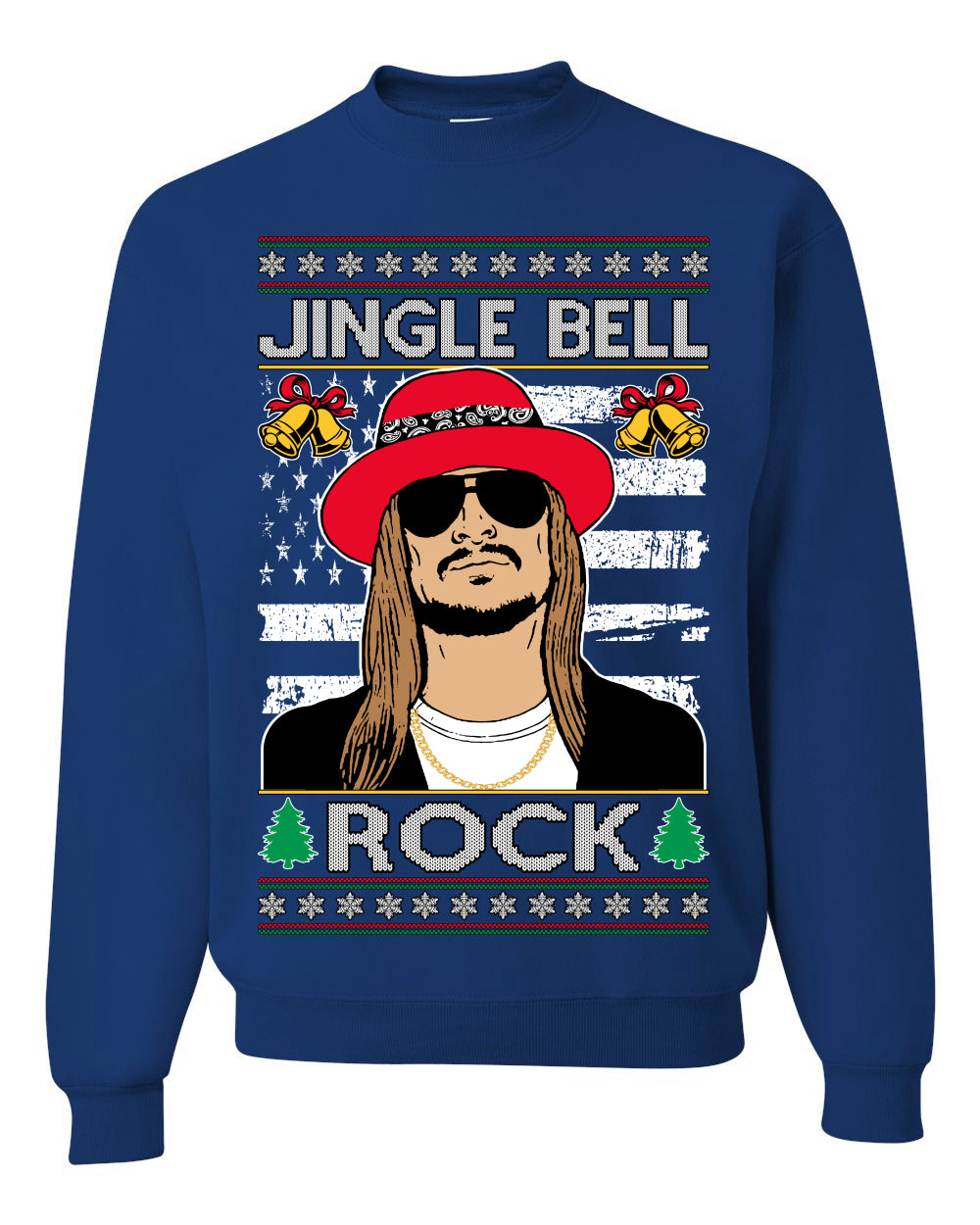 Jingle Bell Rock Kid Rapper Country Music Ugly Christmas Sweater Unisex Crewneck Sweatshirt