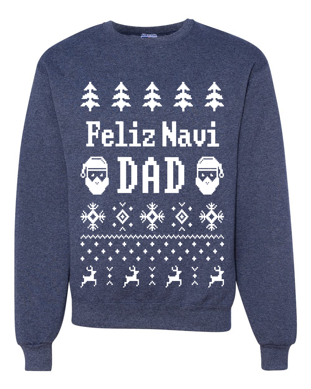 Feliz Navidad Merry Ugly Christmas Sweater Unisex Crewneck Graphic Sweatshirt