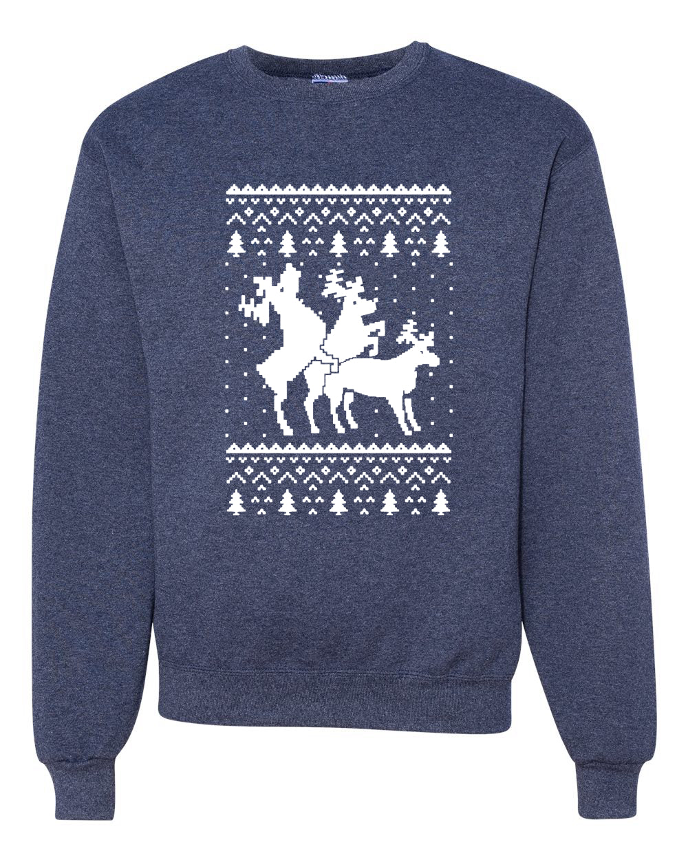 Humping Deers Merry Ugly Christmas Sweater Unisex Crewneck Graphic Sweatshirt