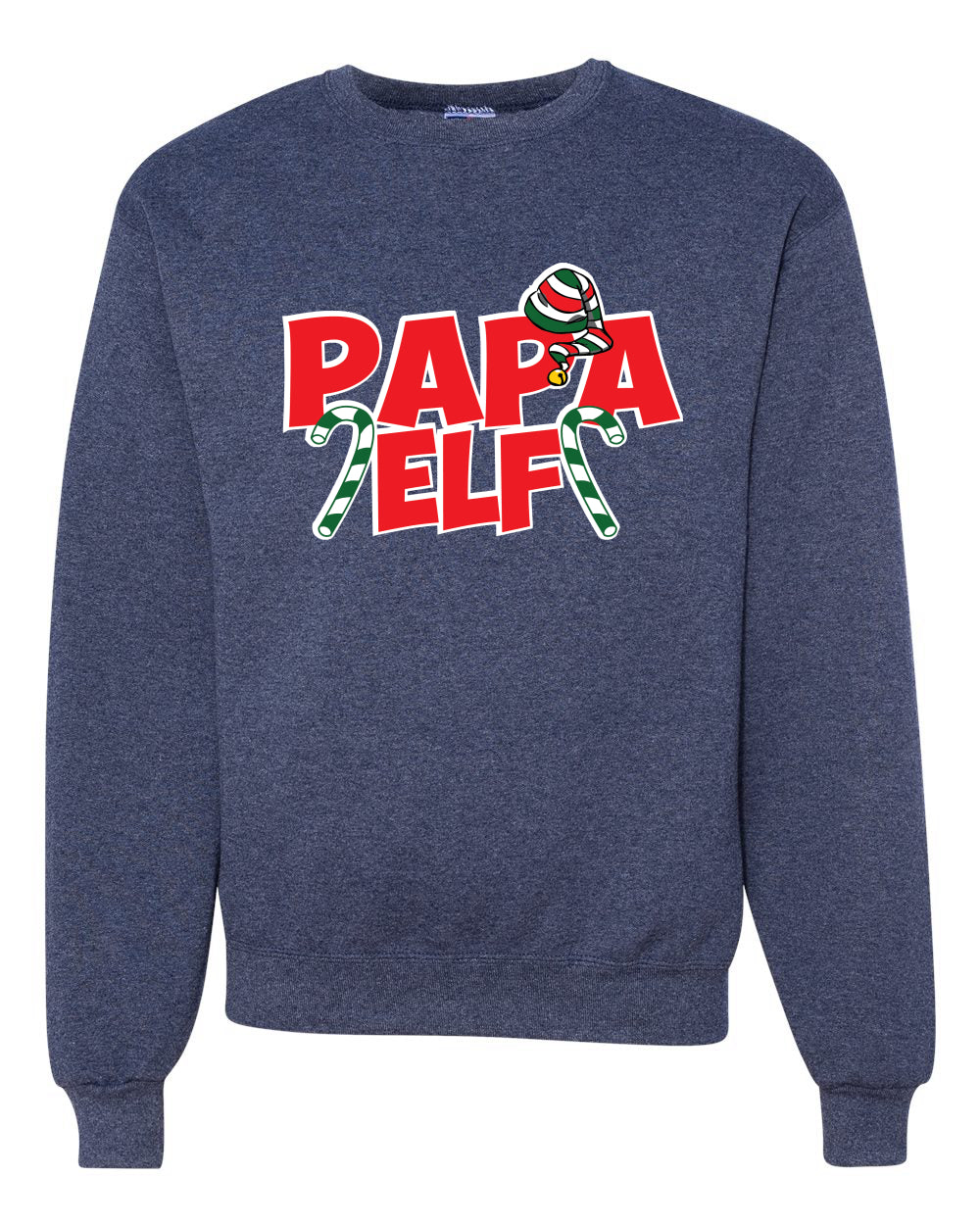Papa Elf Merry Christmas Unisex Crewneck Graphic Sweatshirt