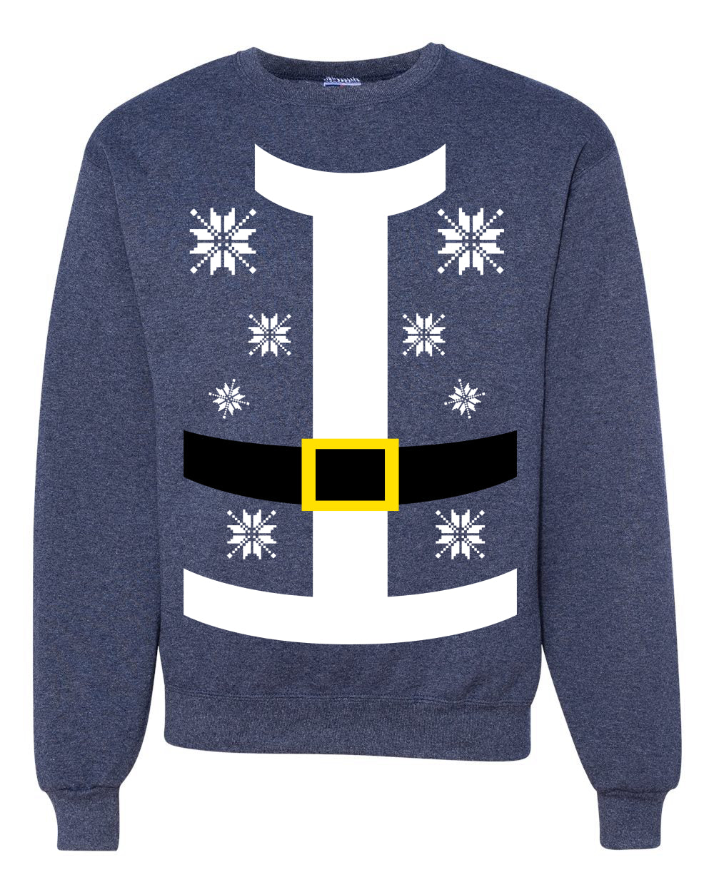 Jolly Santa Suit Winter Candy Cane Merry Ugly Christmas Sweater Unisex Crewneck Graphic Sweatshirt