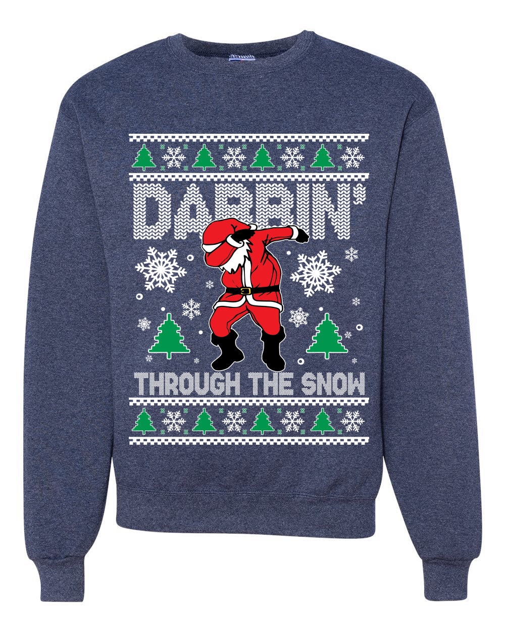 Darbin Through The Snow Christmas Ugly Christmas Sweater Unisex Crewneck Graphic Sweatshirt