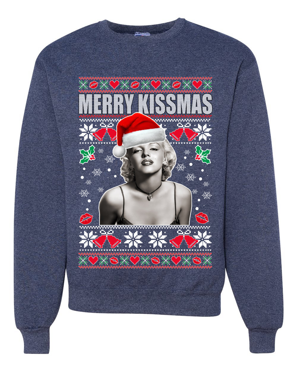 Merry Kissmas Christmas Unisex Crewneck Graphic Sweatshirt