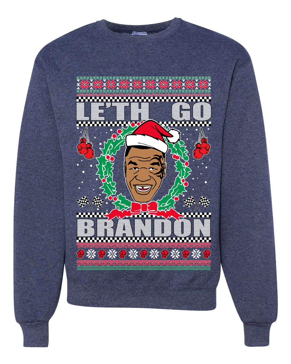 Le'th Go Brandon Ugly Christmas Sweater Unisex Crewneck Graphic Sweatshirt