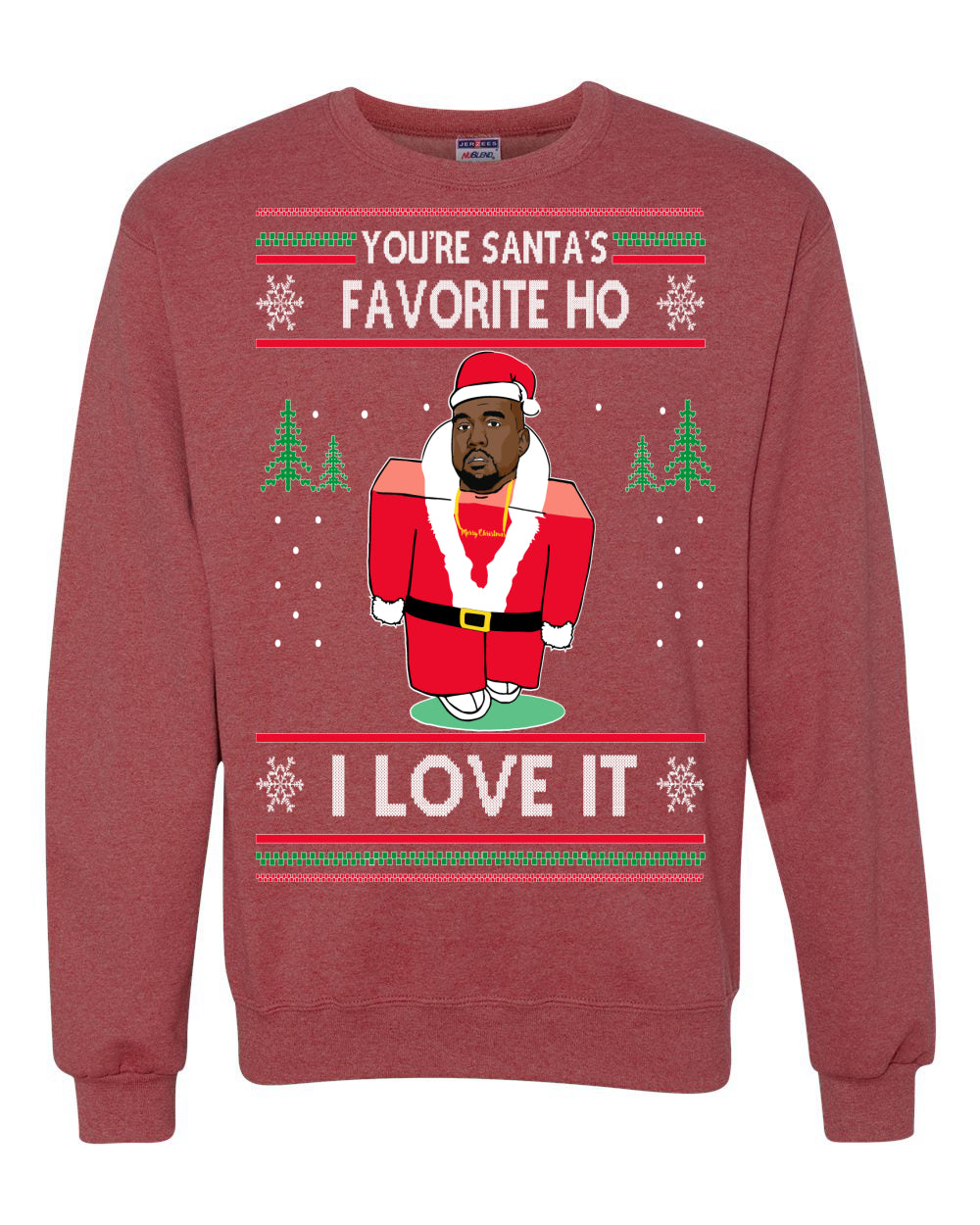 Santas Favorite Ho | Xmas Ye I Love It Ugly Christmas Sweater Unisex Crewneck Graphic Sweatshirt