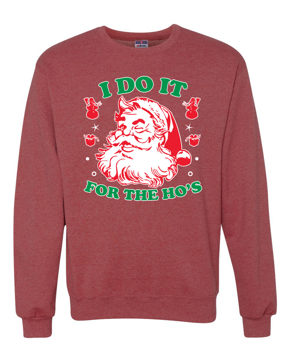 I Do it for the Hos Xmas Merry Christmas Unisex Crewneck Graphic Sweatshirt