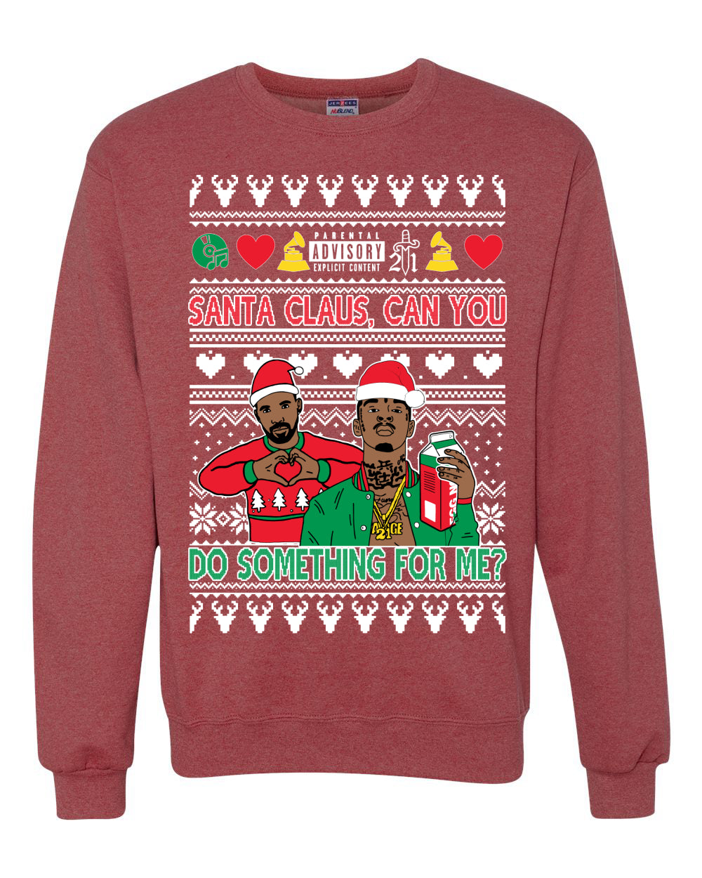 Santa Claus, Can You Do Something For Me? Ugly Christmas Sweater Unisex Crewneck Sweatshirt