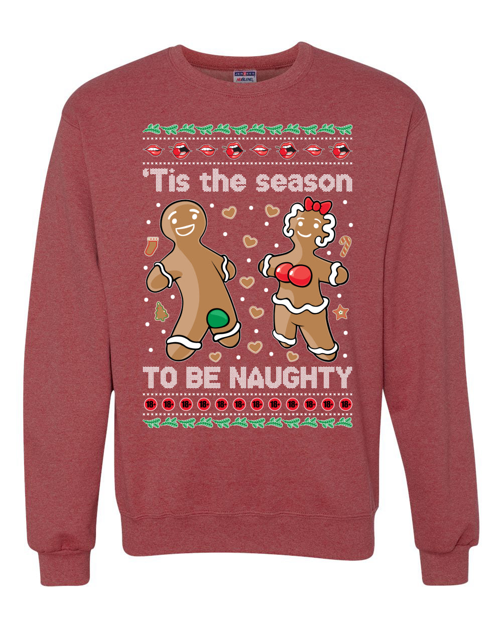 Tis Season to get Naughty Xmas Merry Ugly Christmas Sweater Unisex Crewneck Graphic Sweatshirt