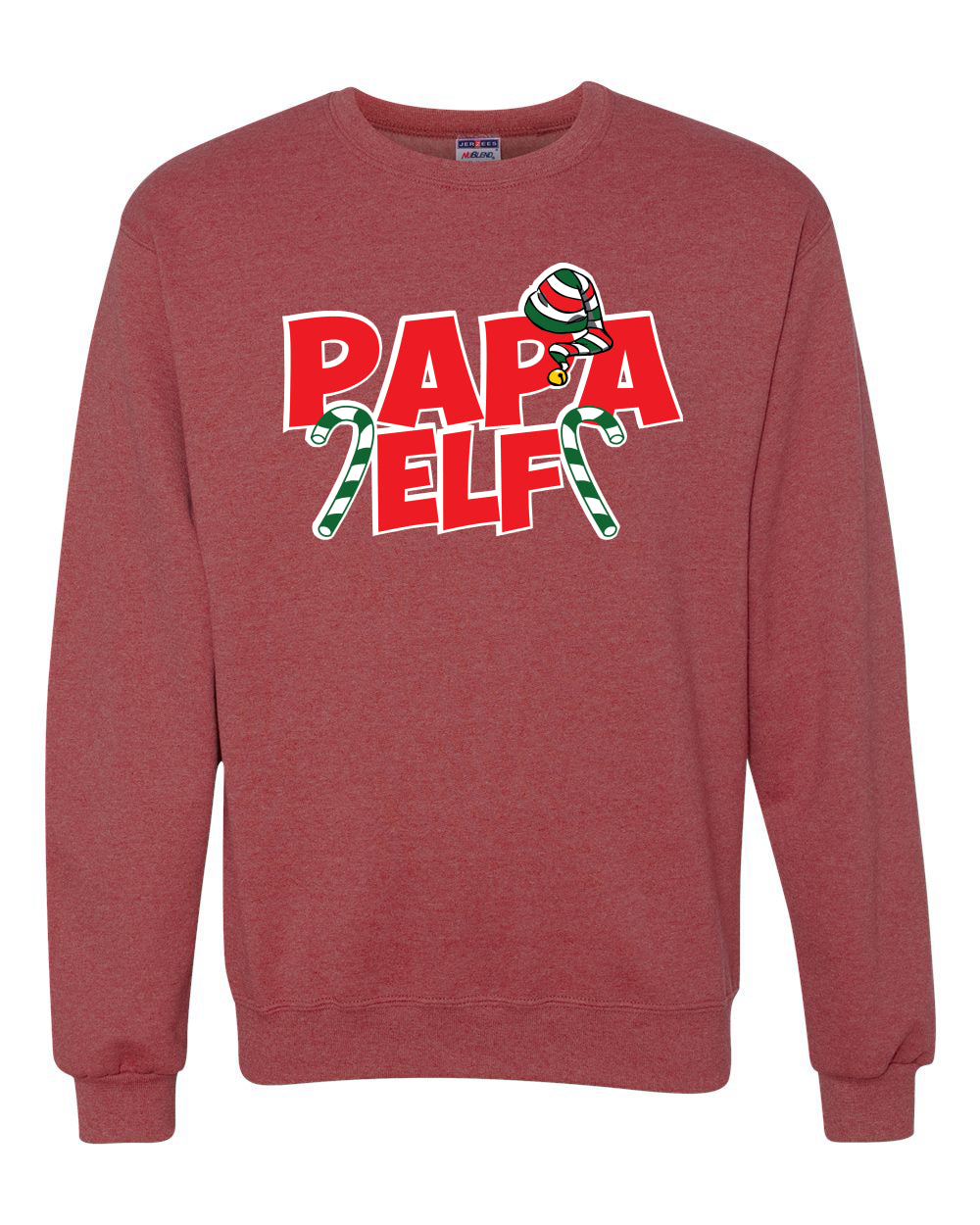Papa Elf Merry Christmas Unisex Crewneck Graphic Sweatshirt