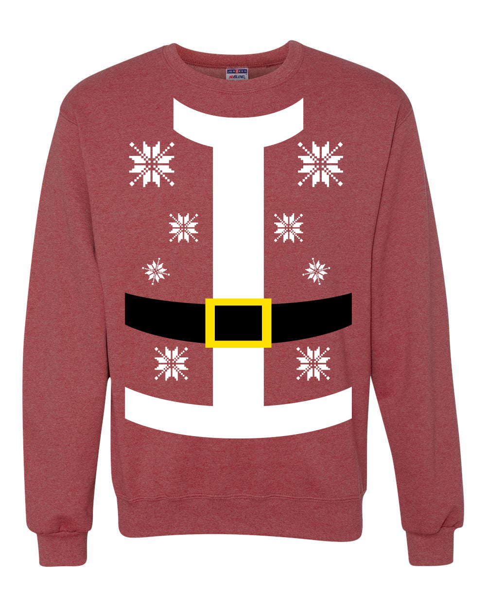 Jolly Santa Suit Winter Candy Cane Merry Ugly Christmas Sweater Unisex Crewneck Graphic Sweatshirt