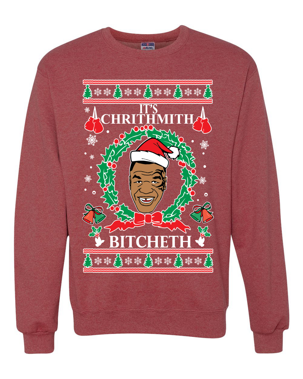 It's Chrithmith Bitcheth Lisp Merry Ugly Christmas Sweater Unisex Crewneck Graphic Sweatshirt