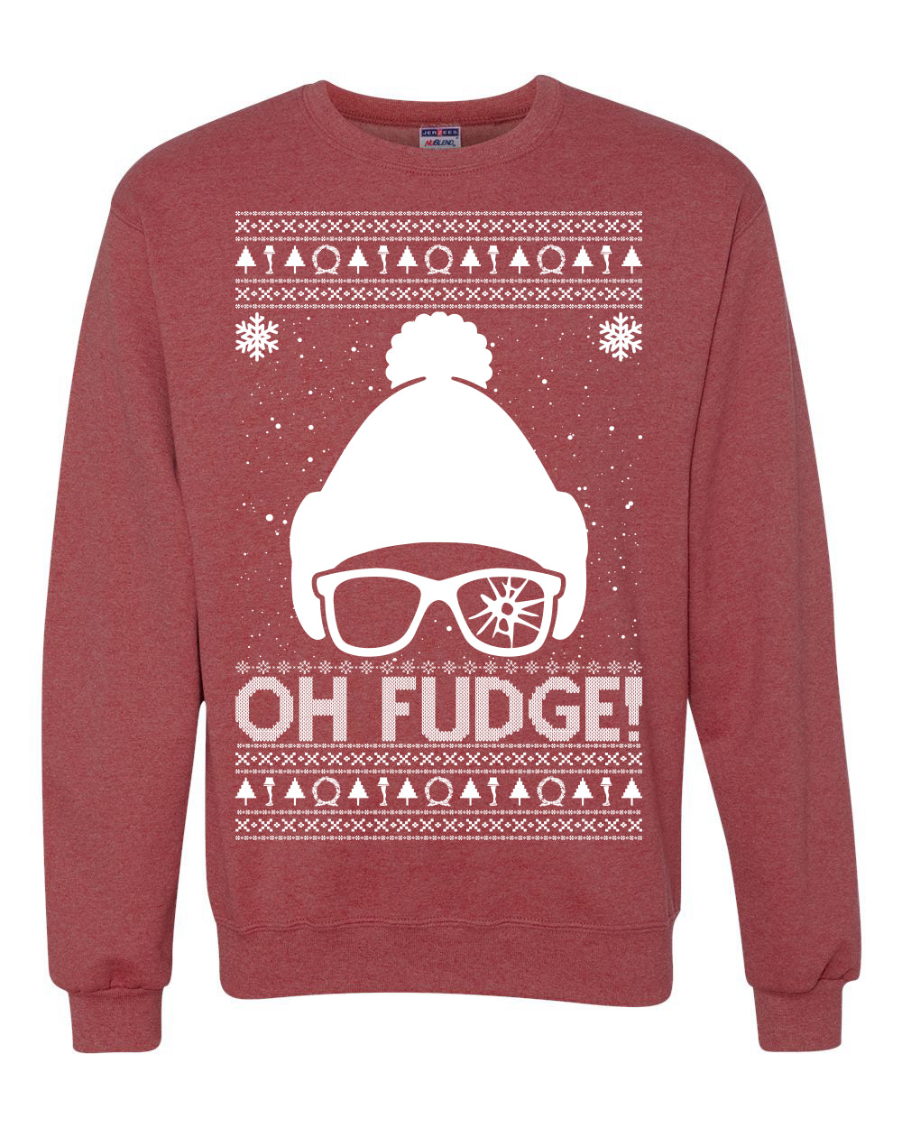 Oh Fudge Funny Movie Meme Ugly Christmas Sweater Unisex Crewneck Graphic Sweatshirt