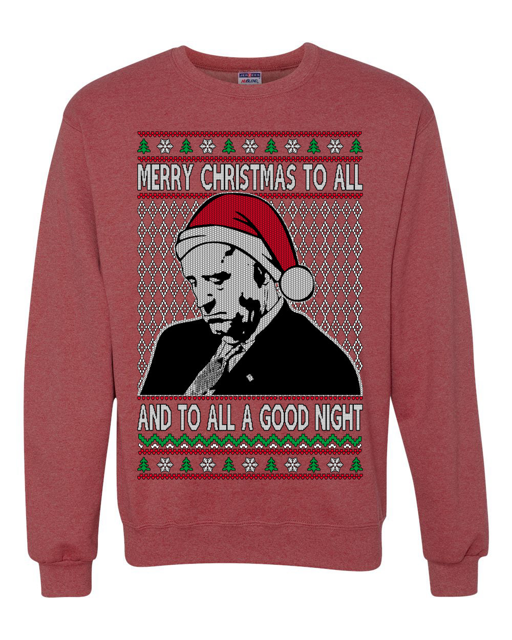 Sleepy Joe Merry Xmas To All And All A Good Night Ugly Christmas Sweater Unisex Crewneck Sweatshirt