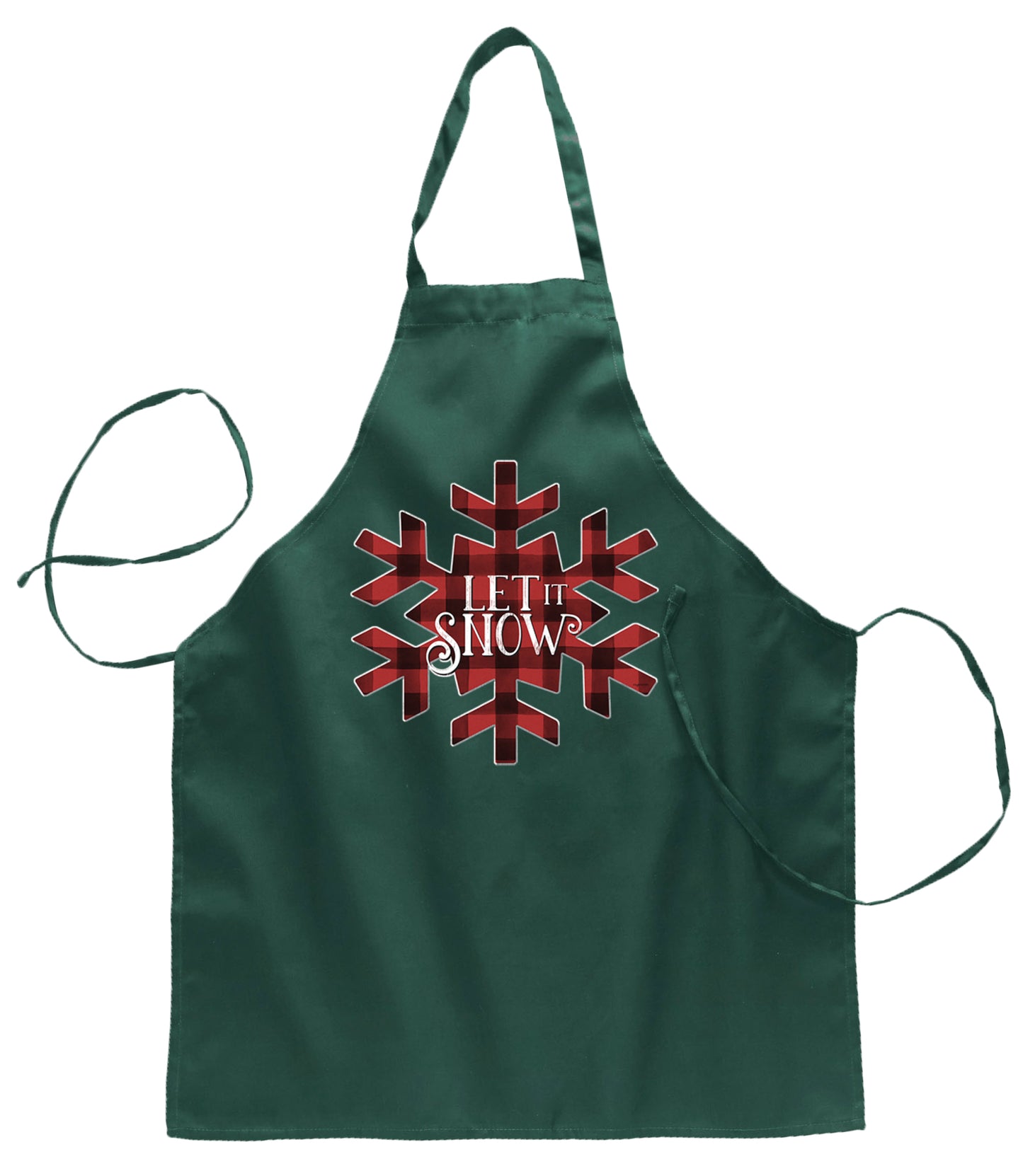 Let it Snow Snowflake Ugly Christmas Sweater Ugly Christmas Butcher Graphic Apron for Kitchen BBQ Grilling Cooking