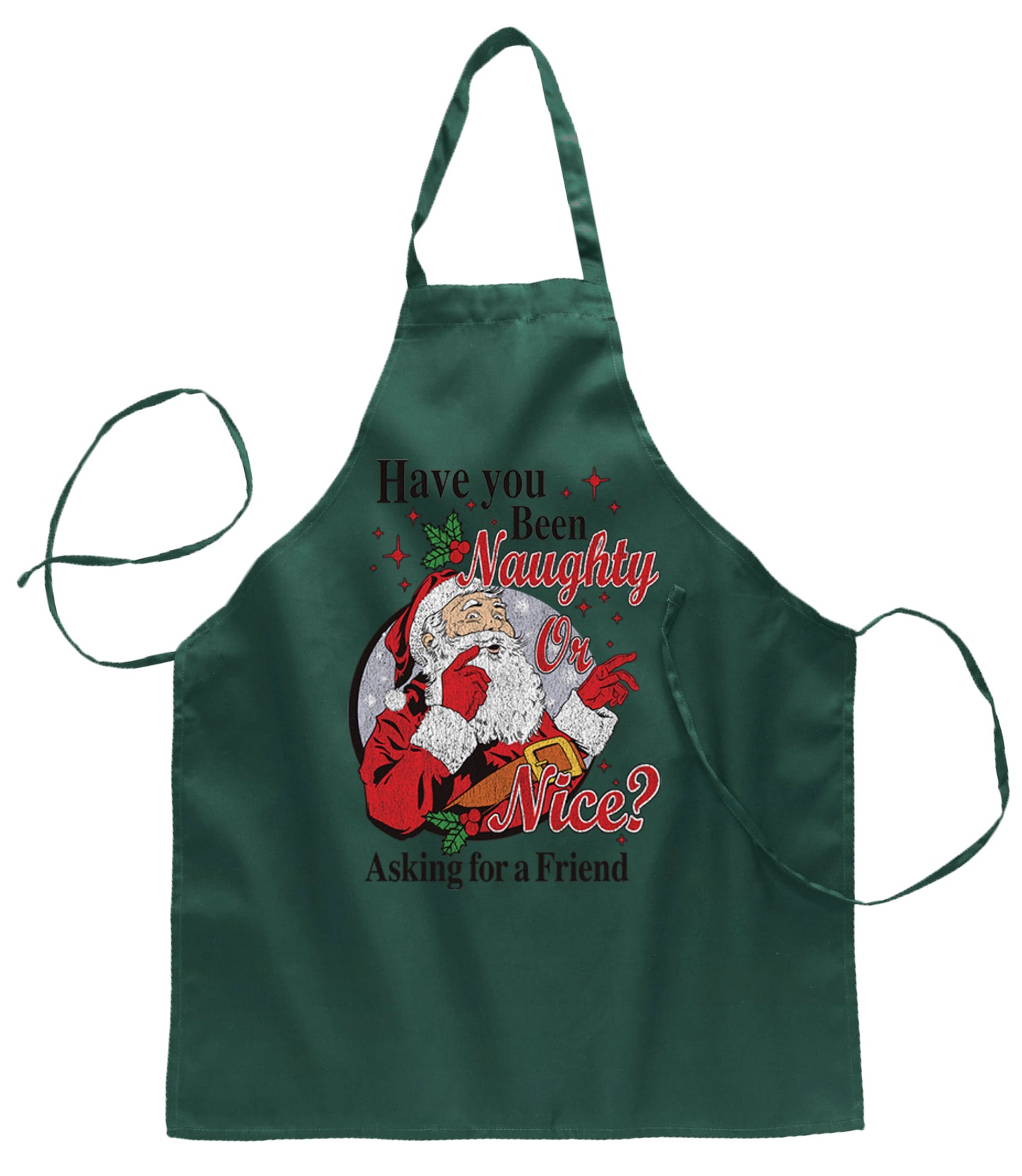 Ugly Ugly Christmas Have You Been Naughty or Nice? Ugly Christmas Sweater Ugly Christmas Butcher Graphic Apron for Kitchen BBQ Grilling Cooking