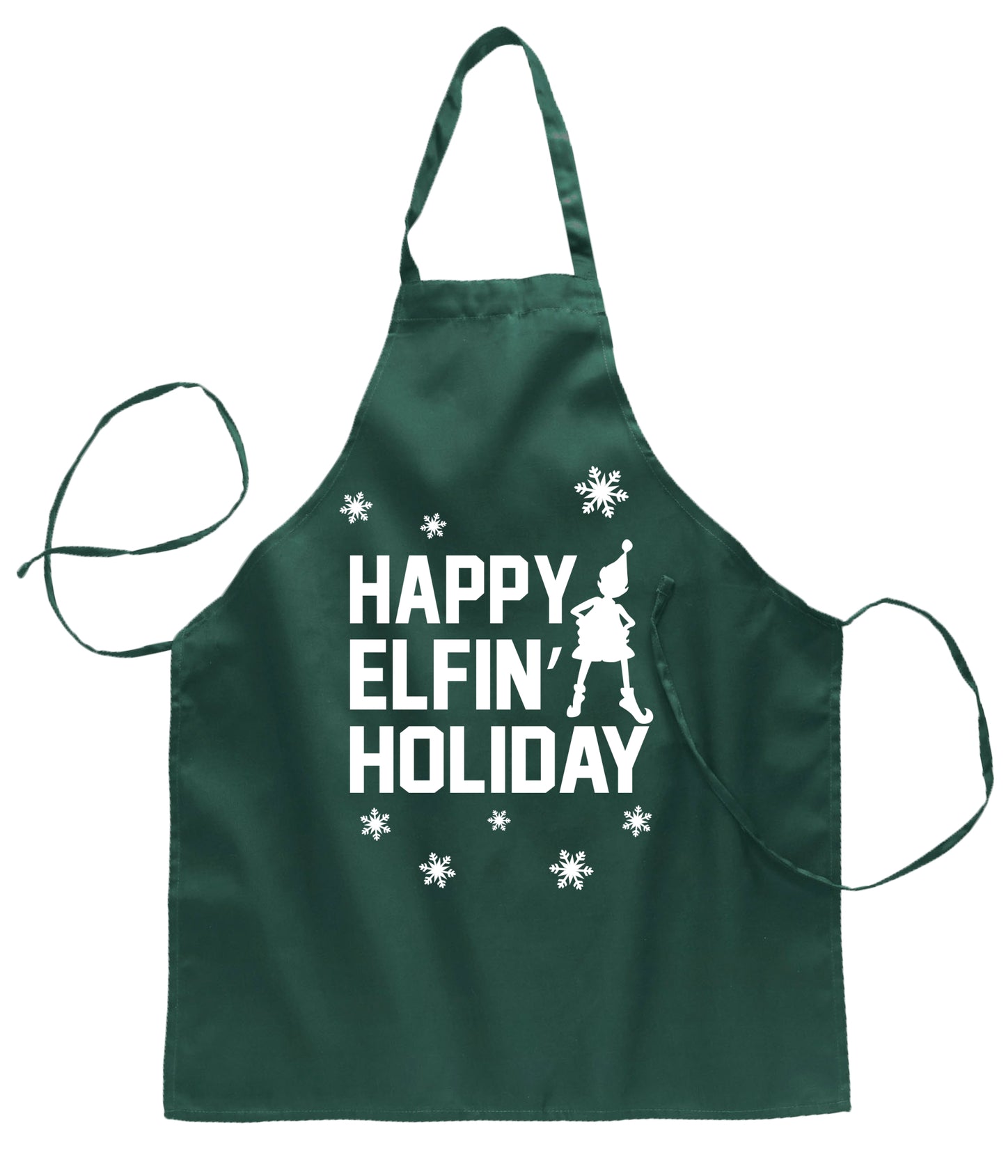 Ugly Ugly Christmas Happy Elfin Holiday Christmas Ugly Christmas Sweater Ugly Christmas Butcher Graphic Apron for Kitchen BBQ Grilling Cooking