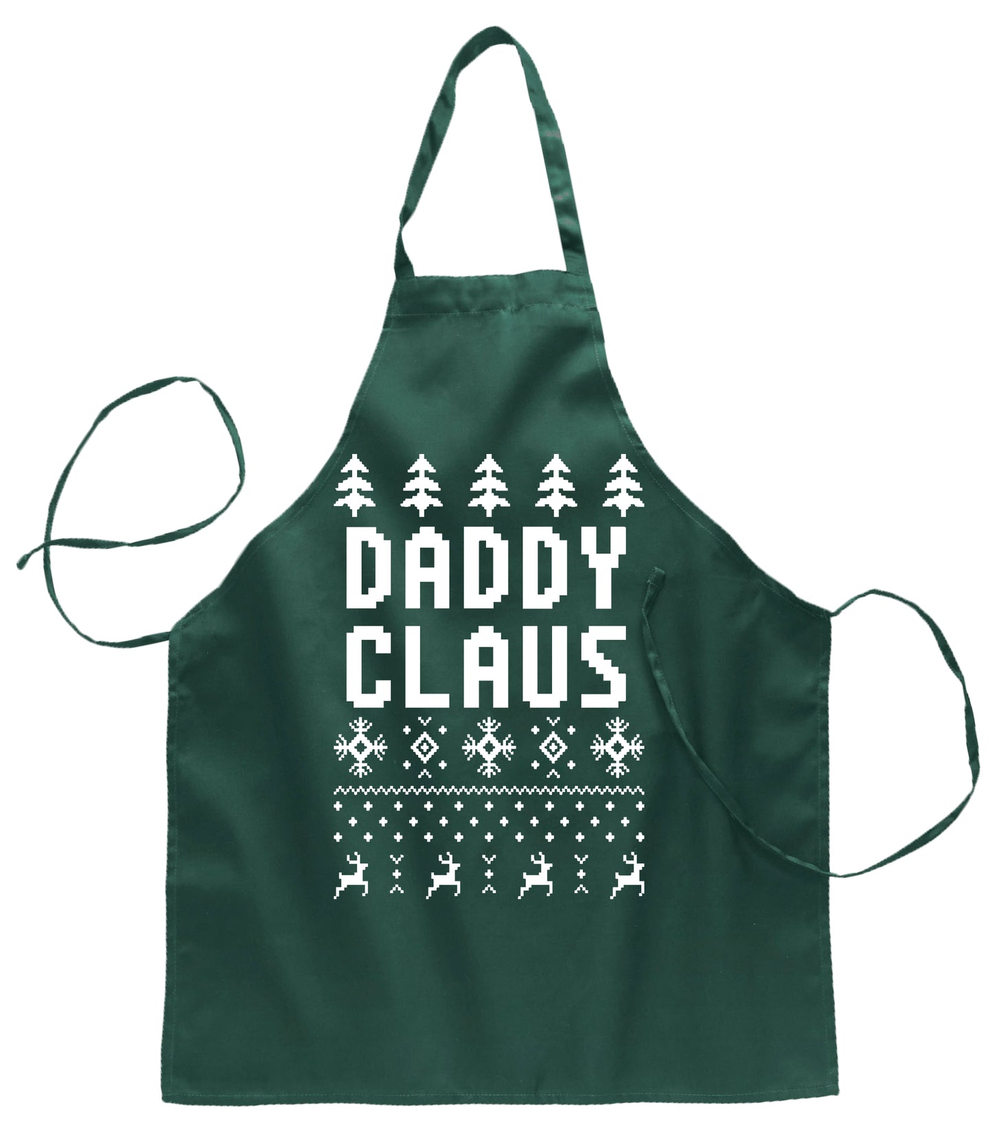 Ugly Ugly Christmas Daddy Claus Christmas Ugly Christmas Sweater Ugly Christmas Butcher Graphic Apron for Kitchen BBQ Grilling Cooking